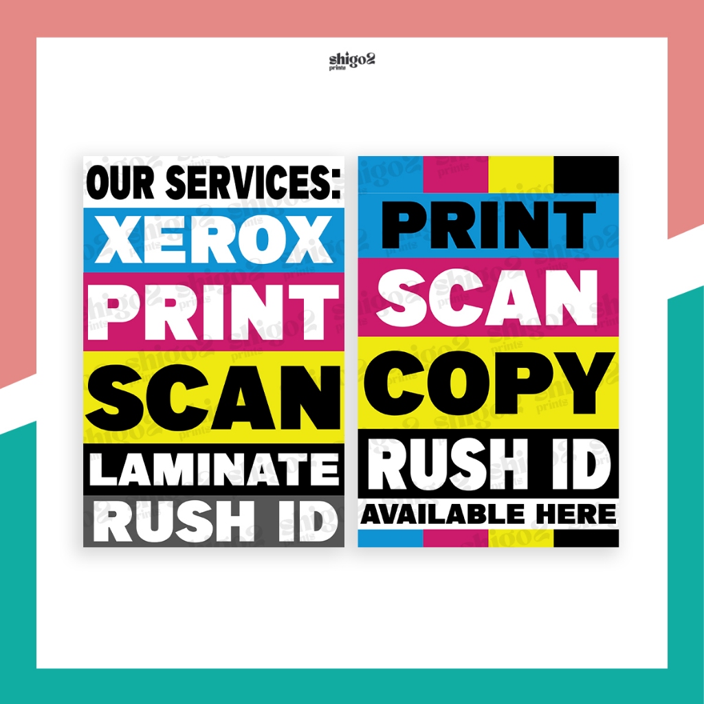 Print Scan Xerox Copy Laminate Rush ID Tarpaulin Business Signage