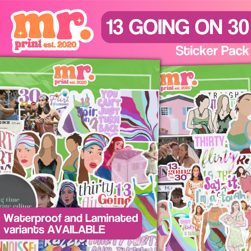 13 GOING ON 30 STICKERS | WATERPROOF STICKERS | Shopee Philippines