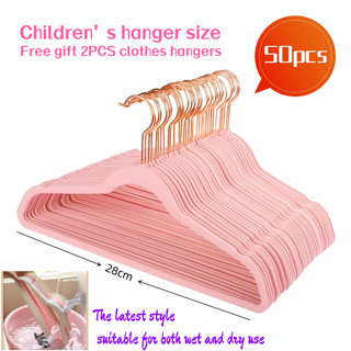 10/20pcs Velvet Hangers Non-Slip Rotin Baby Clothes Hangers Portable  Children Closet Organizer Drying Clothes Space Saving - AliExpress