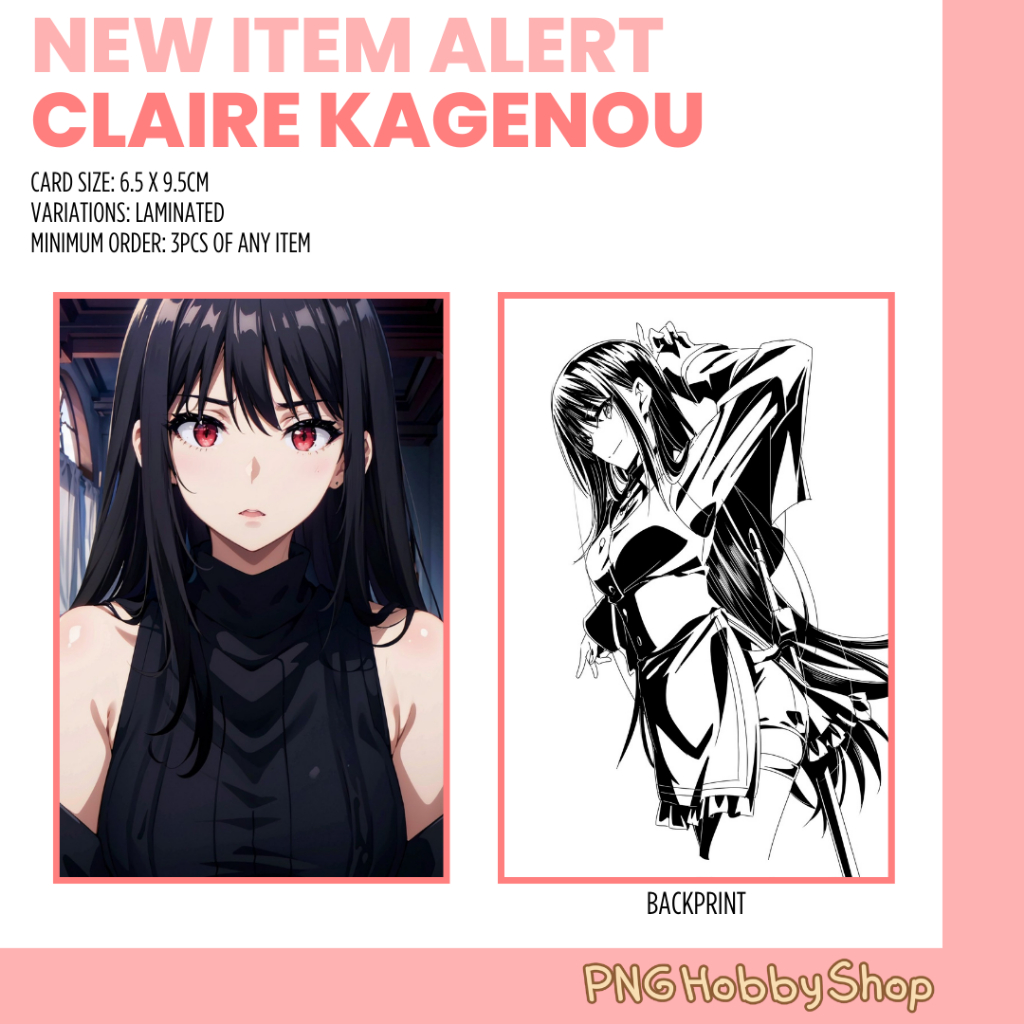 Claire Kagenou The Eminence in Shadow Anime Photocards and Keychains |  Shopee Philippines