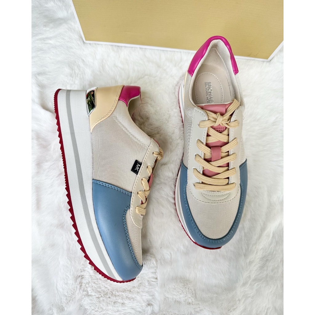 Michael Kors Women's Monique Trainer LaceUp Sneakers Size 9 Shopee
