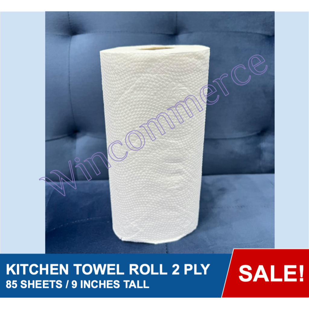 KITCHEN TOWEL ROLL VIRGIN PULP 85 sheets 9 inches tall [Kitchen Tissue