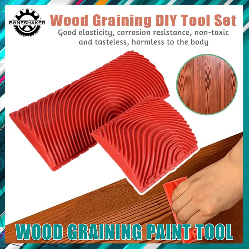 Rubber Wood Grain Paint Roller DIY Graining Painting Tool Wood Grain