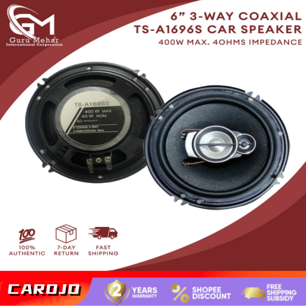 【24h Ship】6 Inches Car Speaker 4 Way 450watts Pioneer Ts A1696s Ts