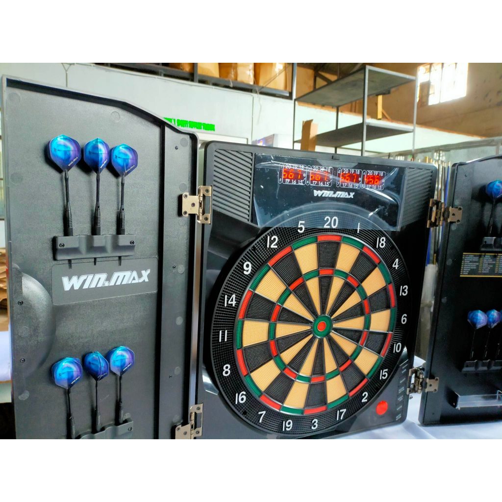 Win Max Electronic Dart Board LED Electric Digital with Complete ...