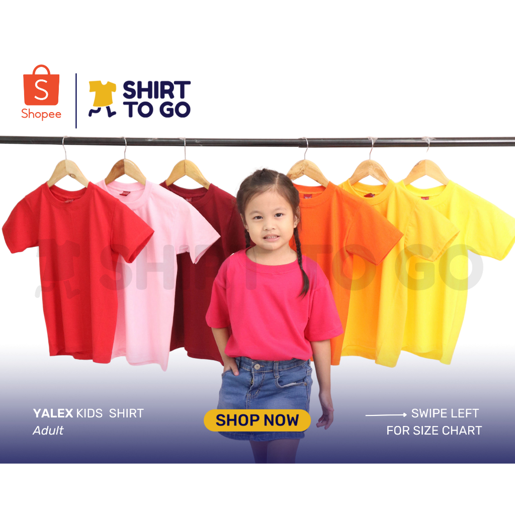 Yalex Kids Shirt for Girl and Boy | Shades of Yellow and Red | Shopee ...