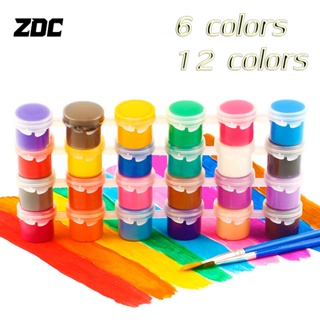 6/12 Colors Acrylic Paint Set Oil Watercolor Pigments DIY Poster Colours  Painting Art Supplies 3ML