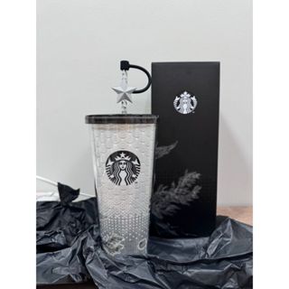 Starbucks China Christmas 2022 Black & Red Gradient 16oz Straw Cup Sta