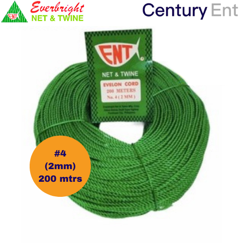 200Mtrs. ENT Rope #4 Twine (2mm) Sold per 200m roll tali lubid | Shopee ...