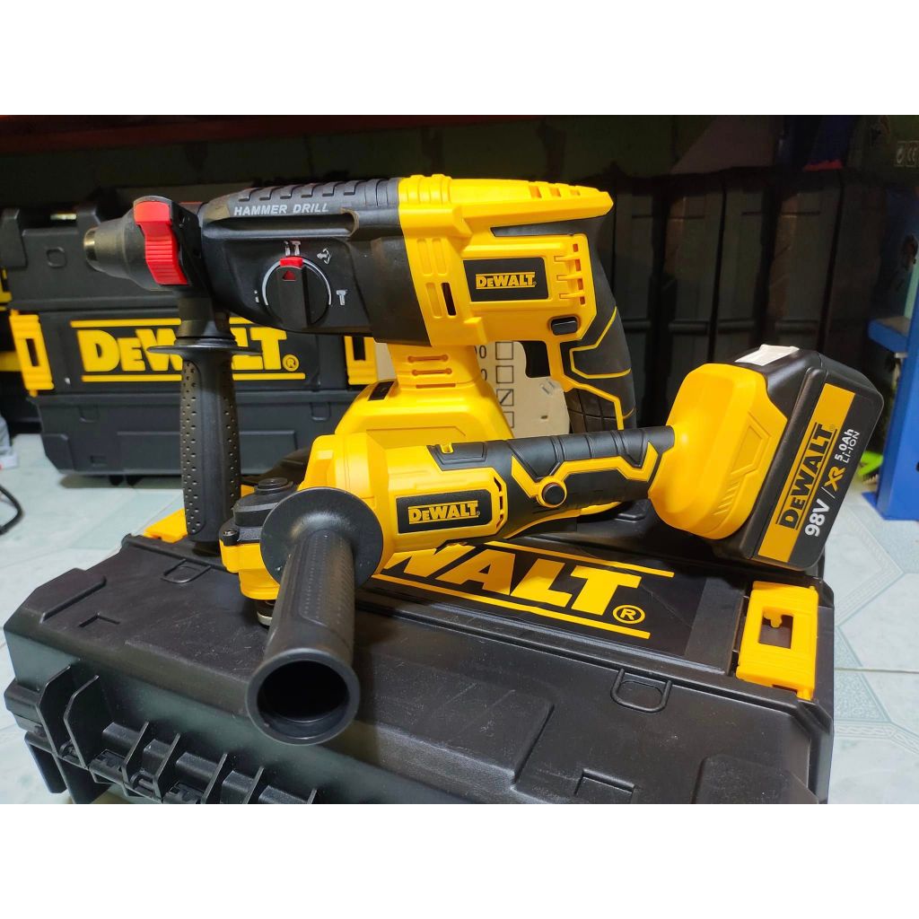 Dewalt cordless Angle Grinder and Rotary Chipping gun 98 volts Shopee