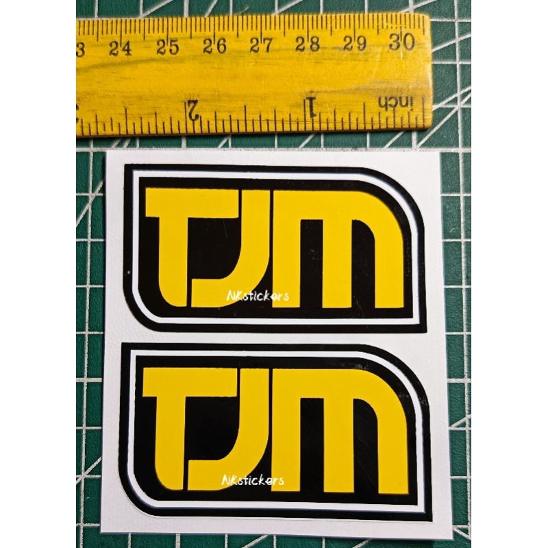 TJM Vinyl Sticker 2pcs (2.5x1.5) | Shopee Philippines