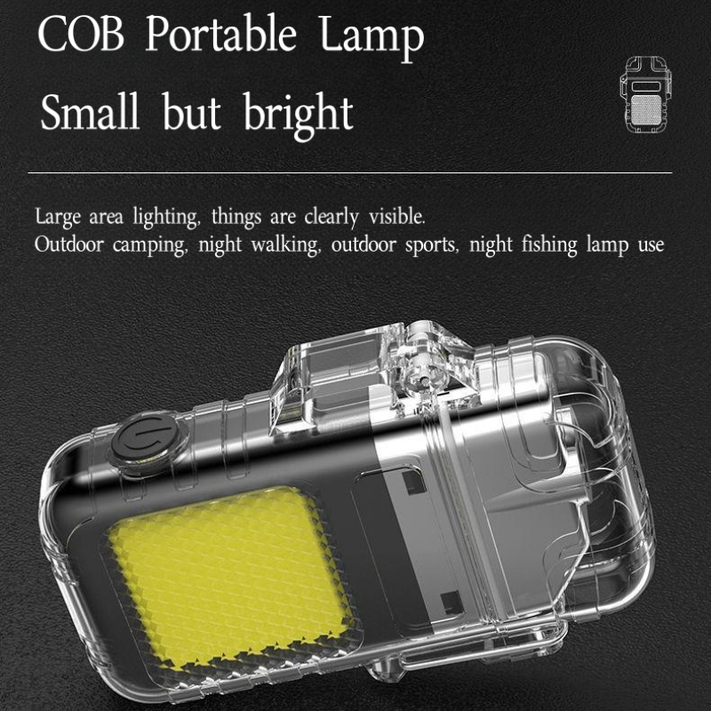 USB Multifunctional Rechargeable Lighting Lighter Keychain Work Light ...