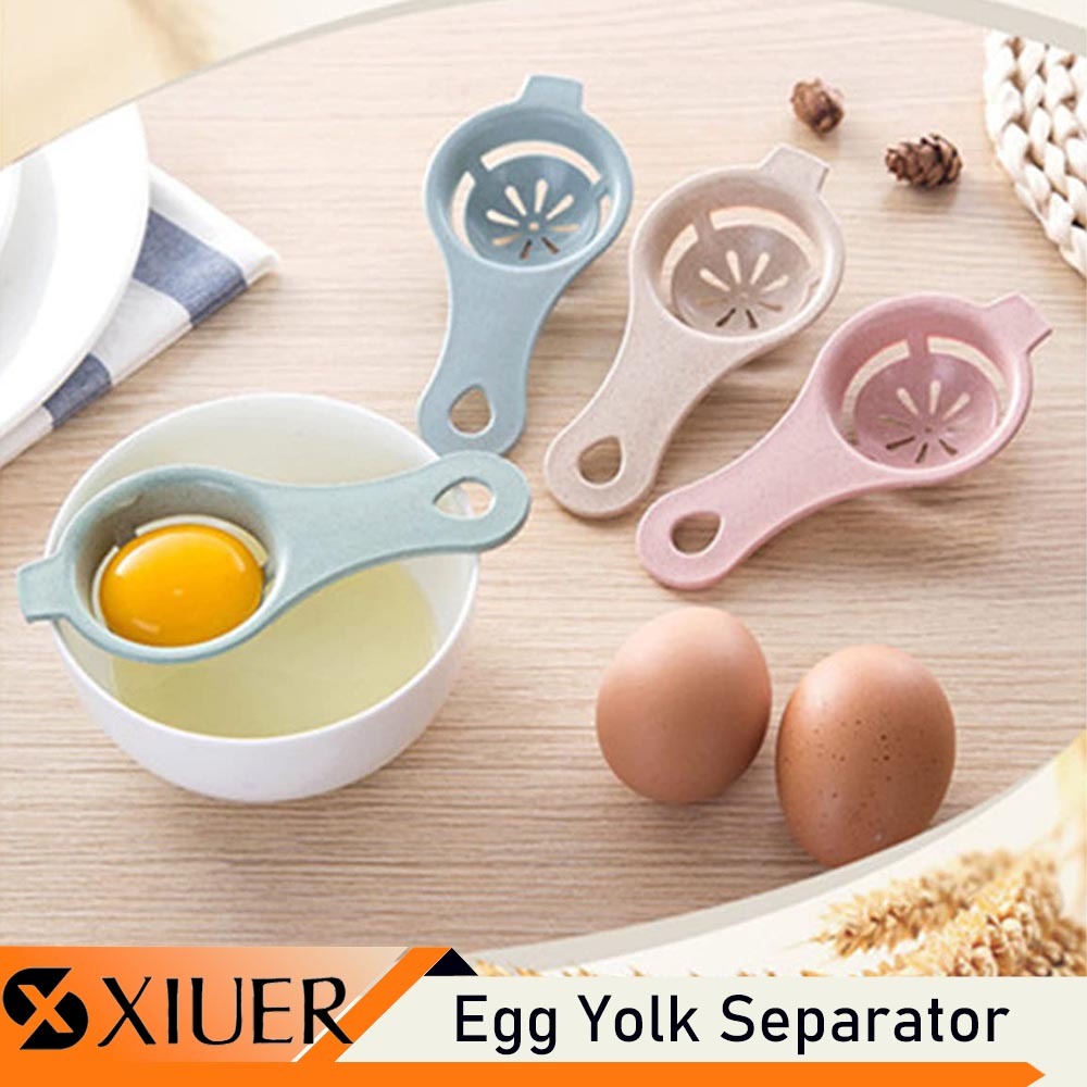 Plastic Hand Egg Yolk Separator 4 Colors FoodGrade Egg Whites Strainer
