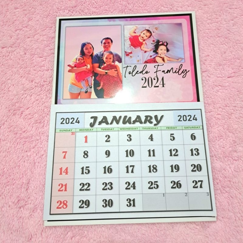 2024 CALENDAR customized A4 Size LAMINATED ️ gift ideas and give aways