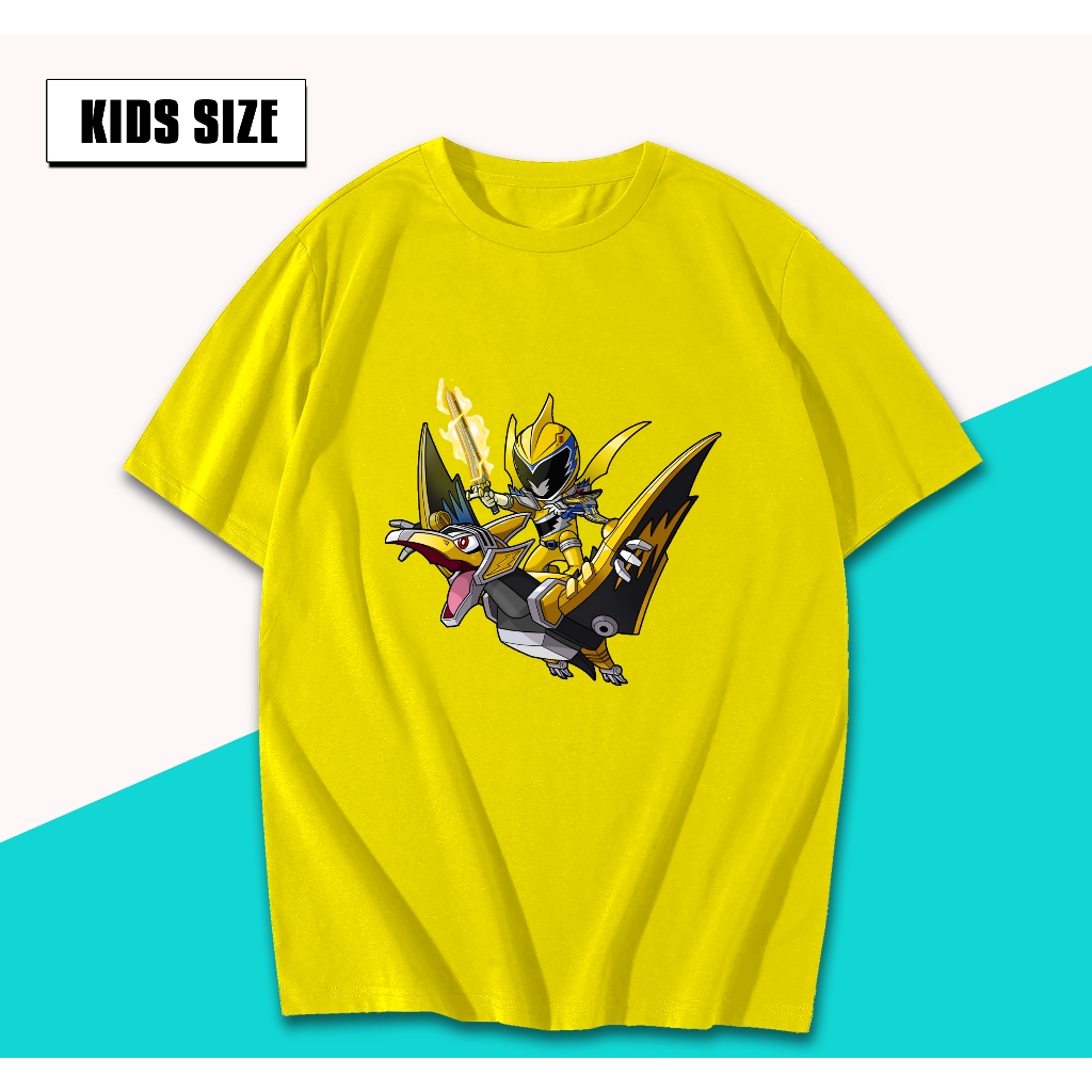 Yellow Ranger and Ptera Zord Dino Charge Power Ranger T-Shirt for Kids ...