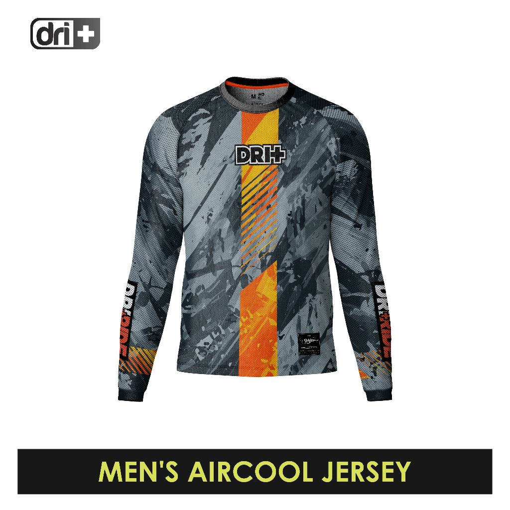 Dri Plus Men's Odor Free Motorcycle Jersey Long Sleeve DUMSSJR3404 ...
