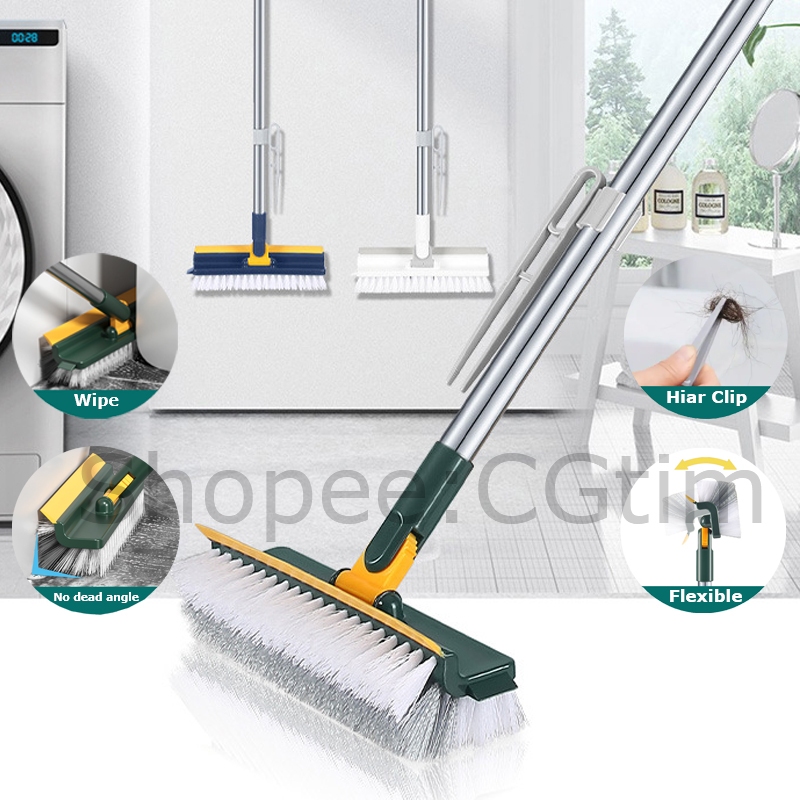 4in1 Long Handle Cleaning Brush Bathroom Kitchen Floor Brush Washing ...