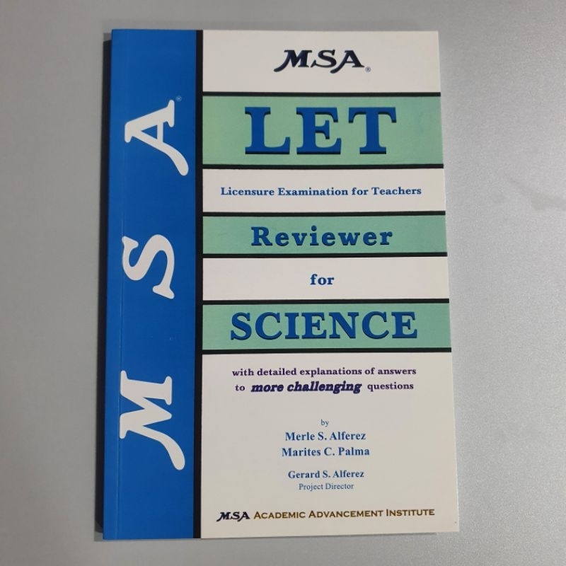 MSA LET Reviewer for Science By:Merle S.Alferez | Shopee Philippines