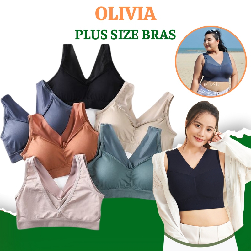 Olivia plus size bras for women high quality soft breathable fabric Crop  Top sexy push up bralette