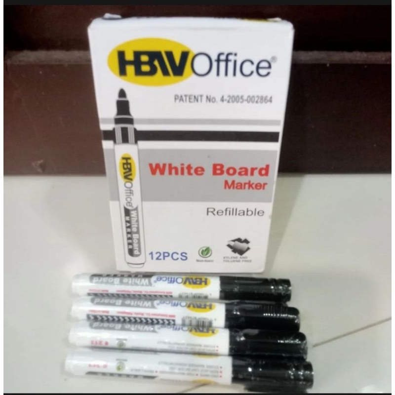 Whiteboard marker (HBW)(refillable) 1 box/12 pcs Shopee Philippines