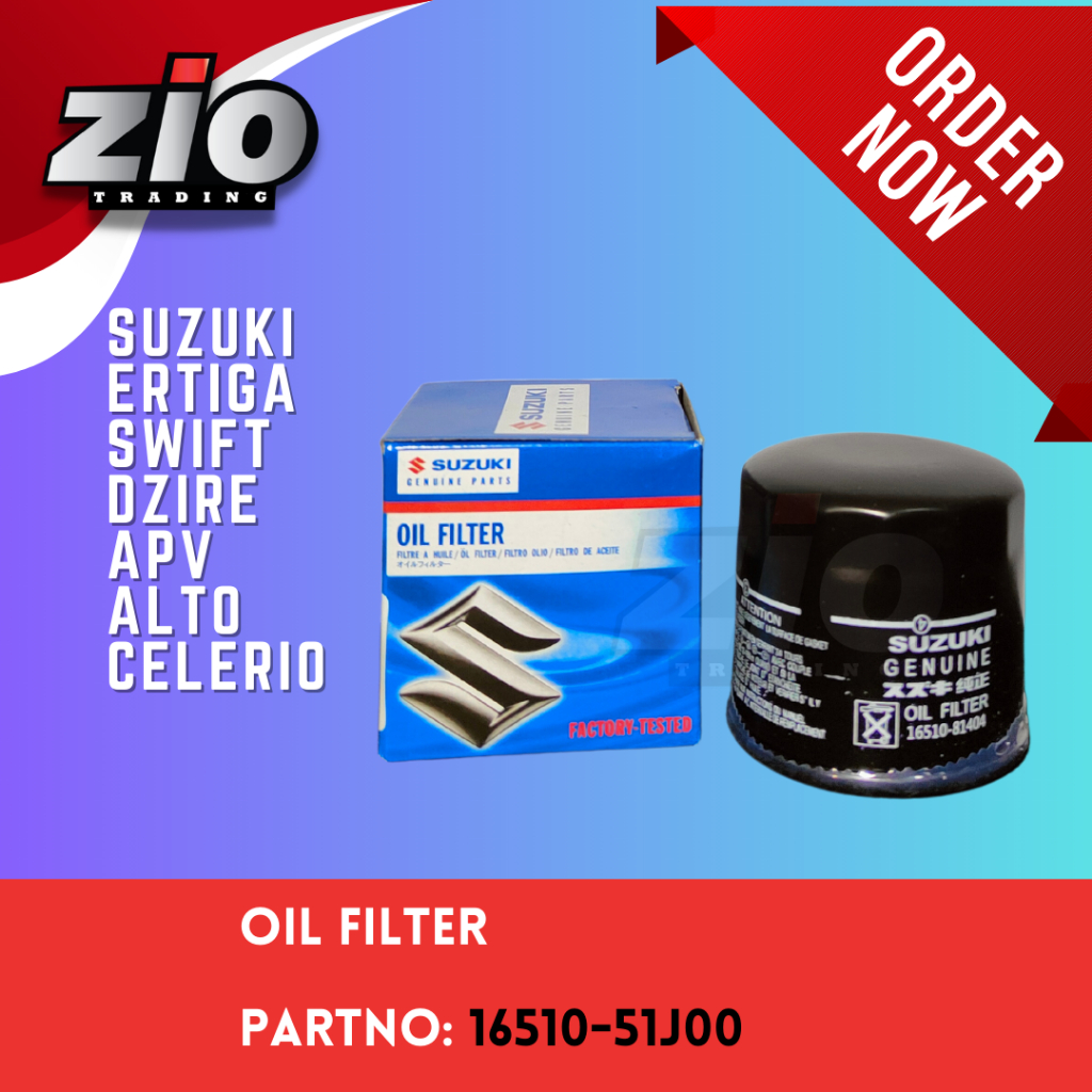 Suzuki Ertiga, Swift, Dzire, APV, Alto, Celerio Oil Filter Shopee