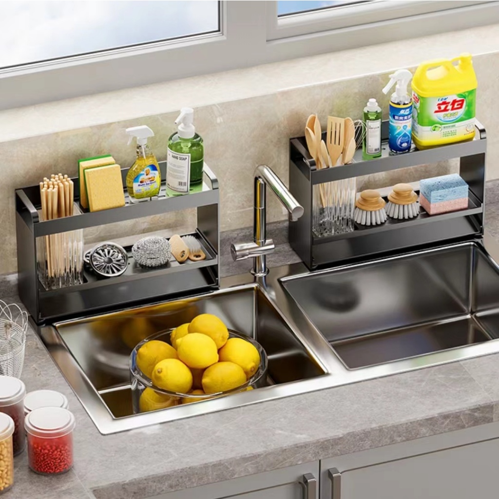 (COD) Multifunctional countertop detergent sponge storage rack ...