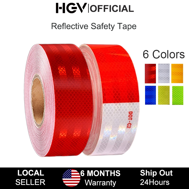 HGV Reflective Safety Tape 5x250cm/5x50cm Waterproof Self Adhesive DOT