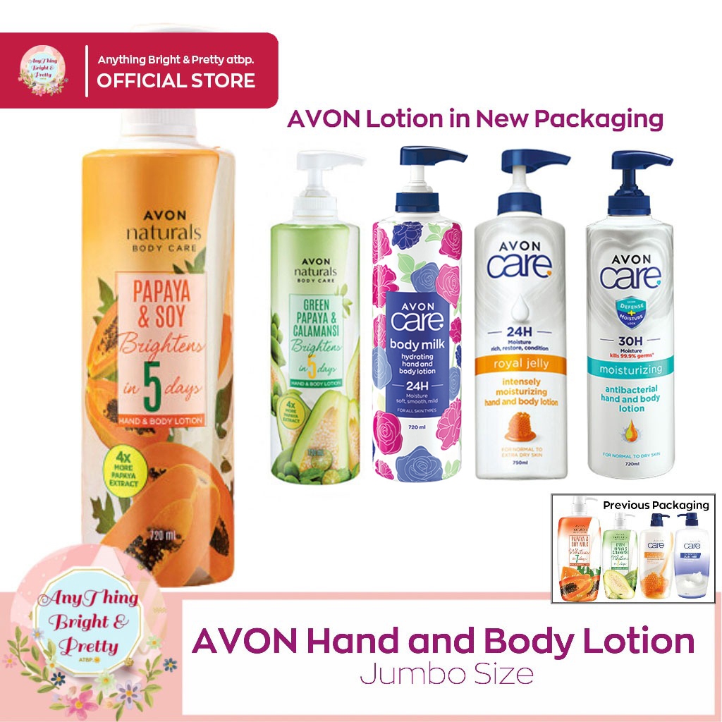 Avon Naturals Papaya Whitening And Avon Care Hand And Body Lotion