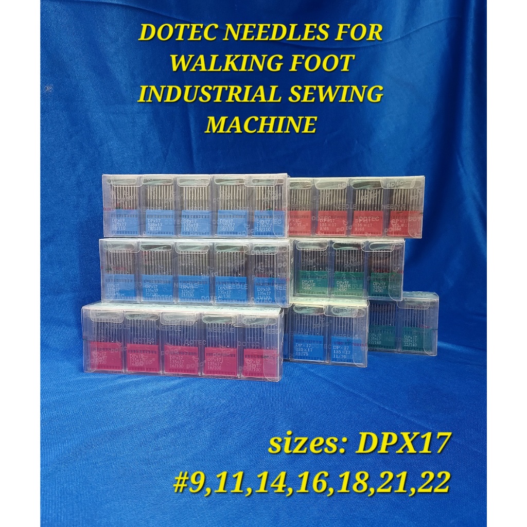 NEEDLES/DOTEC NEEDLES DPX17 9, 11, 14, 16, 18, 21, 22 FOR WALKING FOOT INDUSTRIAL SEWING