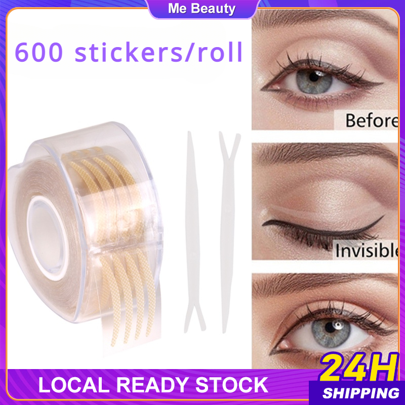 600 PCS Mesh Lace Double Eyelid Stickers Invisible Long Lasting Waterproof Eyelid Shadow Patch