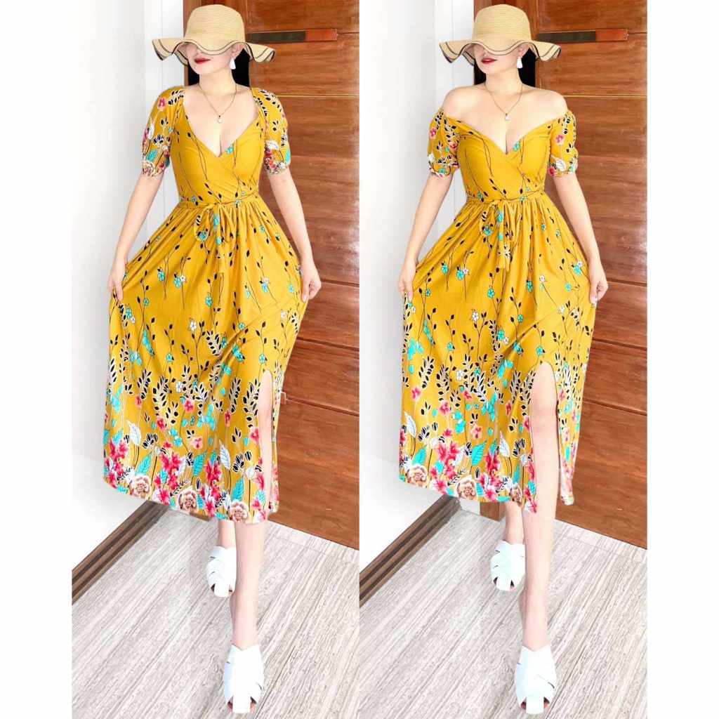 Arianna Maxi with Slit 2way Dress Shopee Philippines