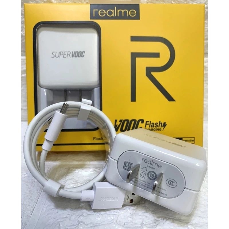 REALME 50W 10V/5A SuperVOOC Flash Charger Adapter + SuperVOOC Type C ...