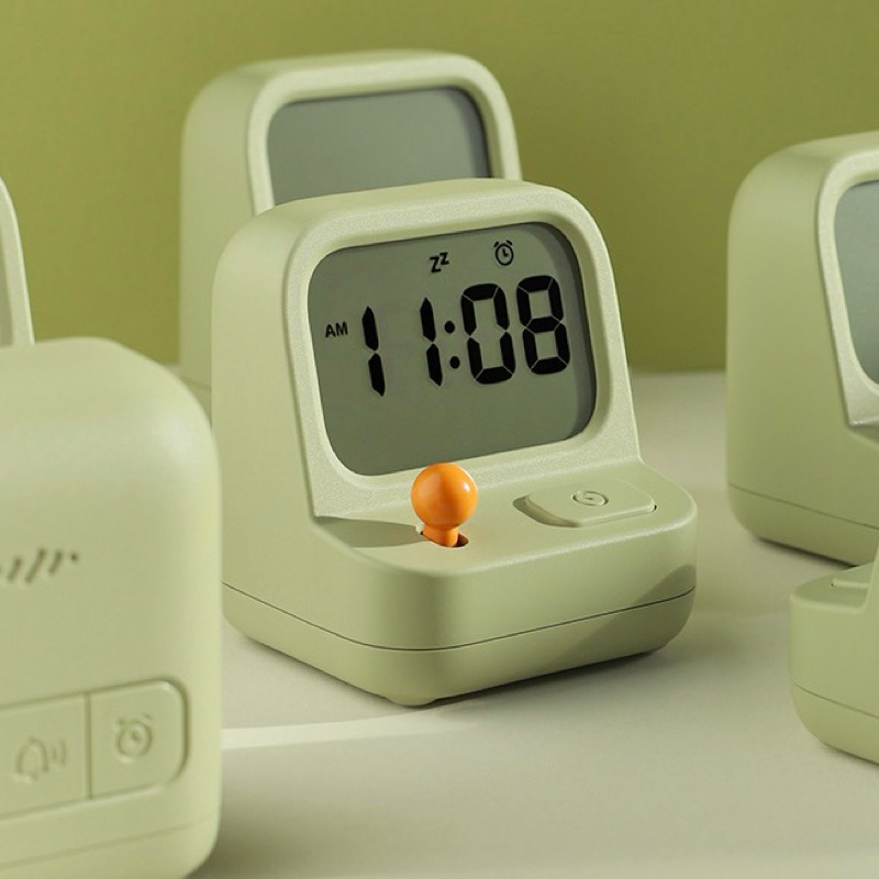 Game Console Clock Alarm Retro Timer Digital Automatic Desk Snooze Fun Time Night Light Lamp