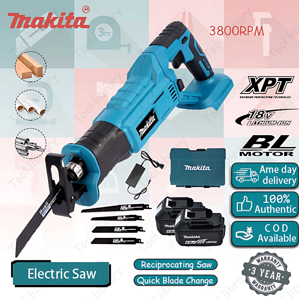 Makita Cordless Reciprocating Saw Chain Saw of trees portable multi ...