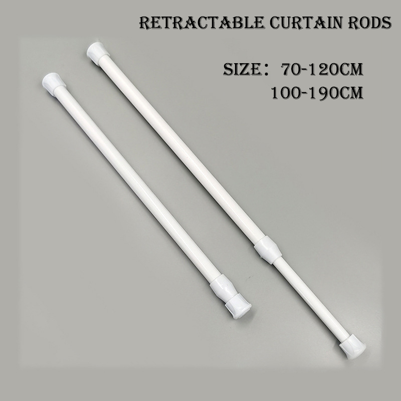 White Curtain Rod Set Adjustable Curtain Rods Shower Curtain Rods ...