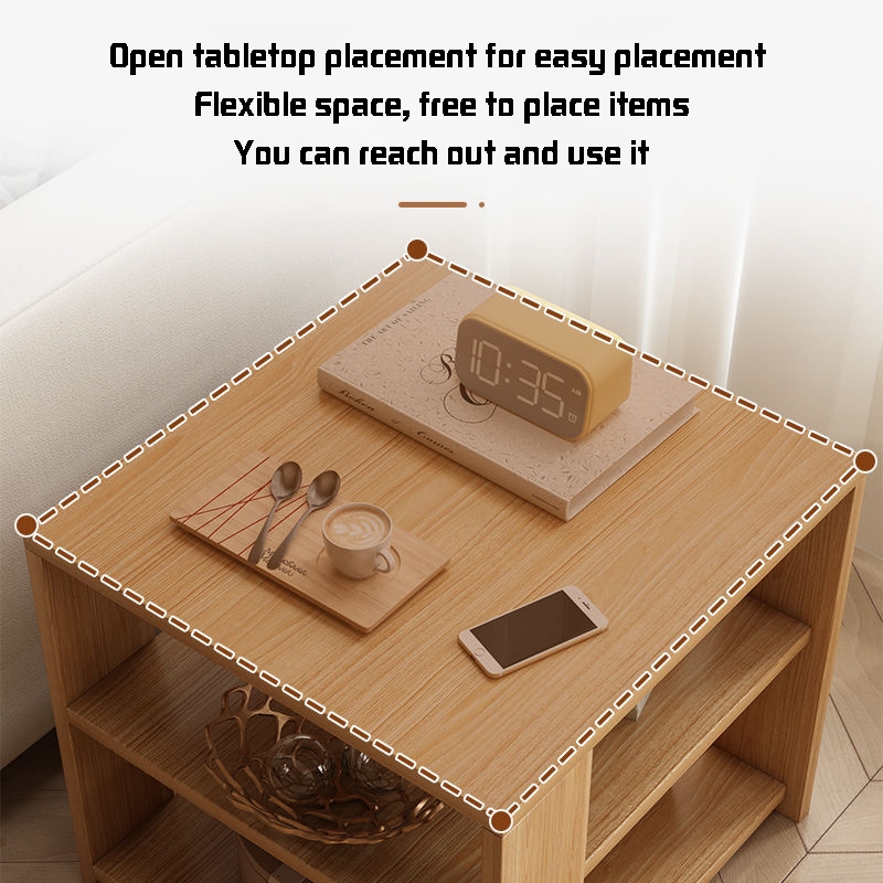 Nordic Bedside Table Small Square Desk Coffee Table Simple Sofa Side ...