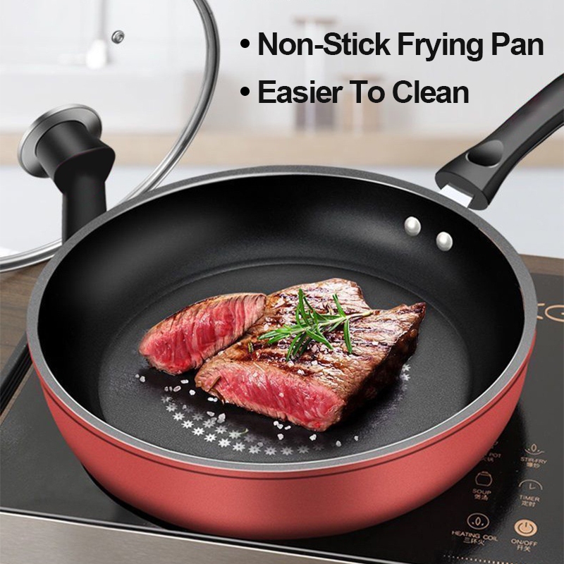 24/26/28/30/32cm Nonstick Diamond Frying Pan Kitchen Iron Frying Pan