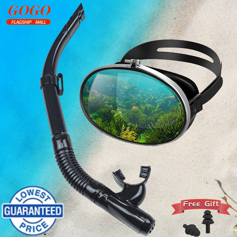 GOGO Snorkeling Set Adults Snorkel Panoramic View Snorkeling Scuba ...