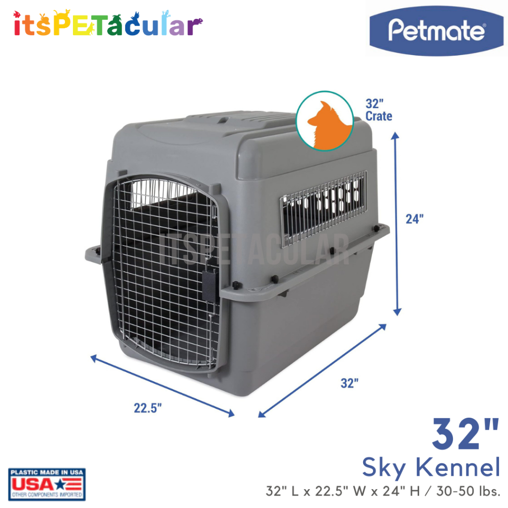 Petmate Sky Kennel 32" Pet Carrier Dog Cage Travel Cage (3050lbs