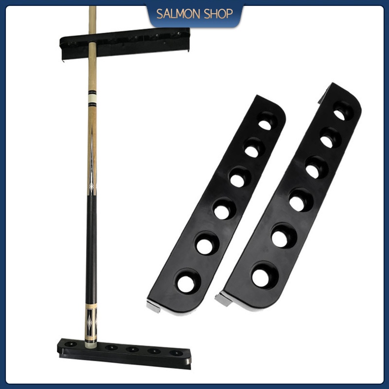 Wall Mounted 6 Holes Billiards Snooker Stick Rack ABS Plastic Billiards ...