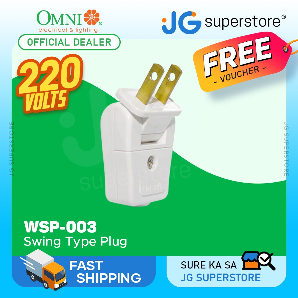 OMNI Swing Type Plug Adapter Outlet Socket 10A 220V for Electrical