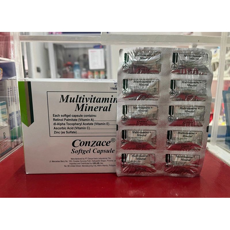 Conzace Multivitamins + Minerals 10pcs per pack Shopee Philippines