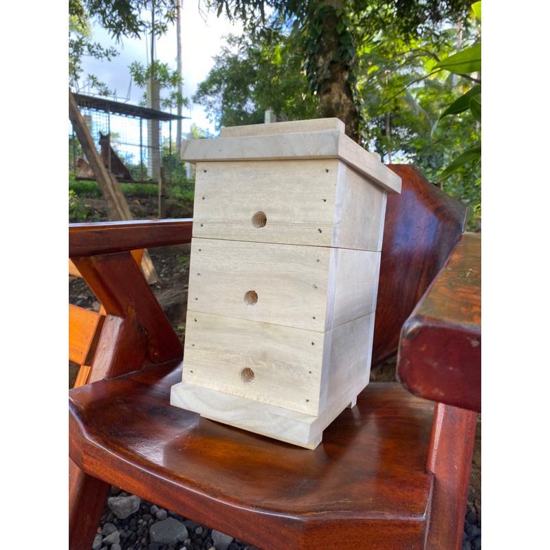 Stingless bee box hive 1set 3layer 4x8x10 Good lumber Gemilina wood and ...