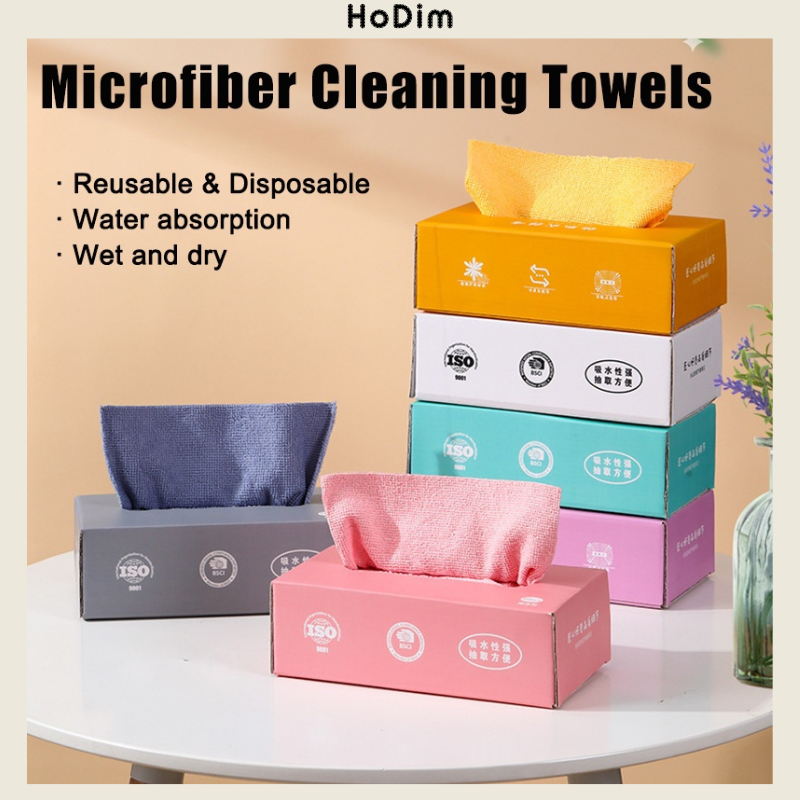 Kitchen Towel 20pcs/box Removable Reusable Absorbent Microfiber ...