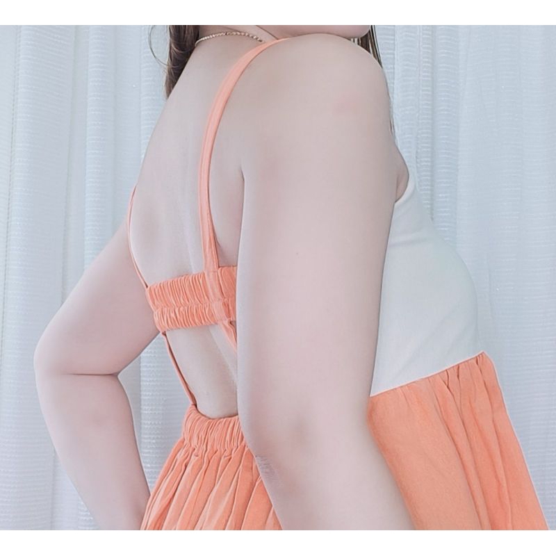 Damit Taytay Leticia New Year Dress Apricot Color of the year | Shopee ...