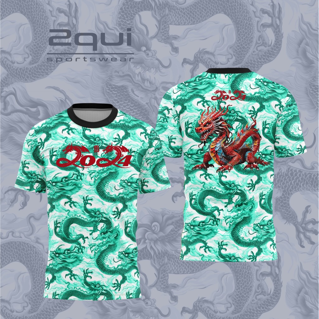 Men's t shirt 2024 year of the dragon (EMERALD GREEN) Shopee Philippines