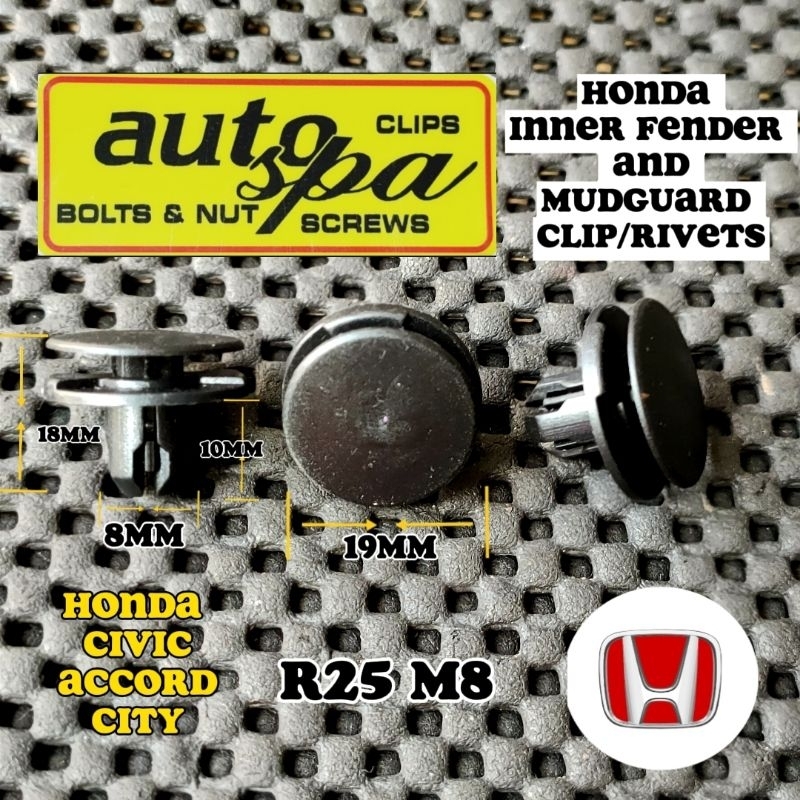OEM All Honda Plastic Clips /Fastener/Grommets/Push Pin/Clamps/Rivets ...