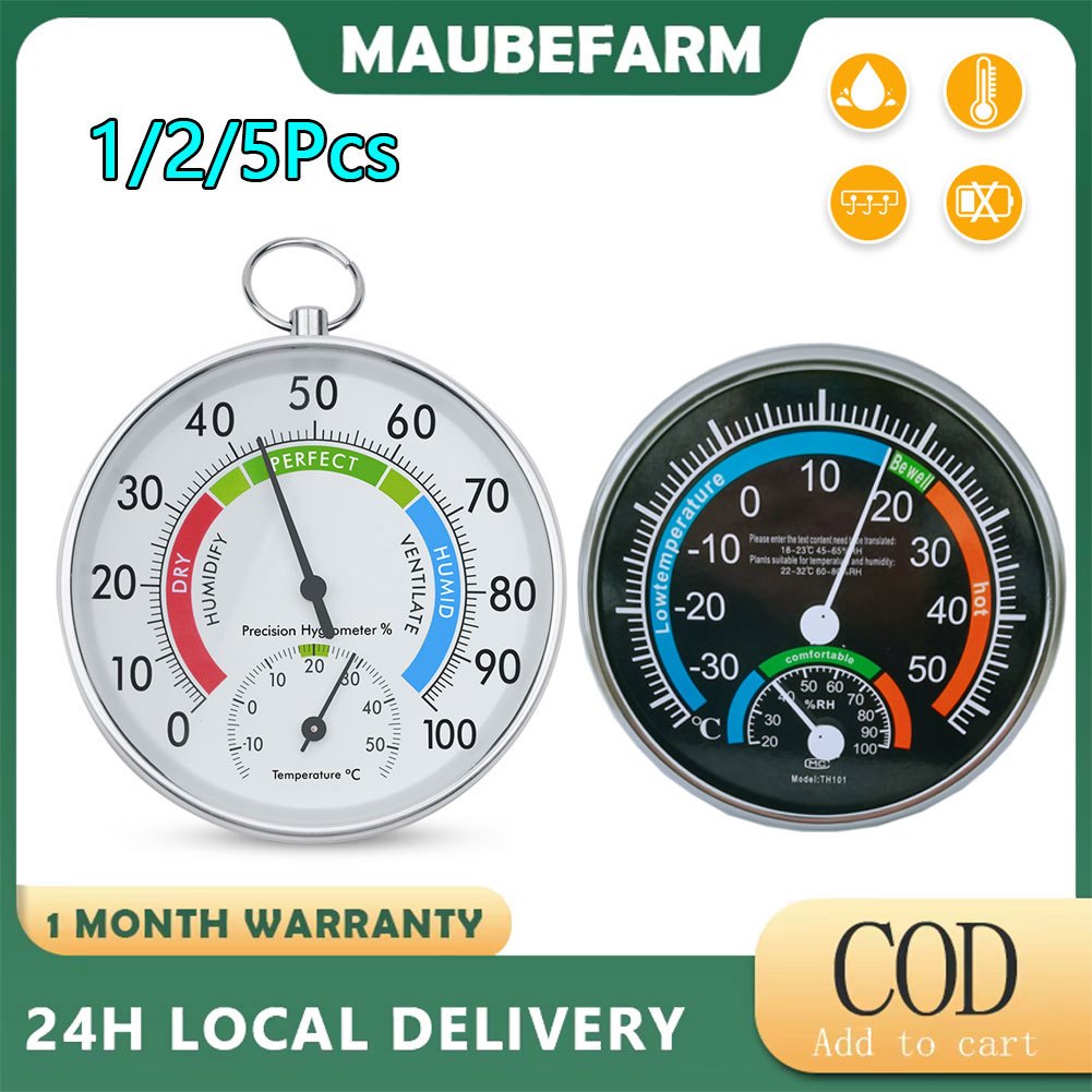 Digital Thermometer Hygrometer With Probe – LCD Display, Max/Min Memory, For Egg Incubator, Hive, Greenhouse