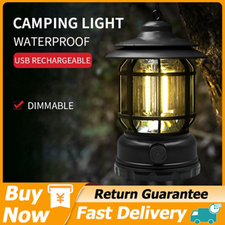 Portable Retro Lantern Waterproof Outdoor LED Battery Power COB Classic  Emergency Light Garden Camping Lamp Outdoor Lighting