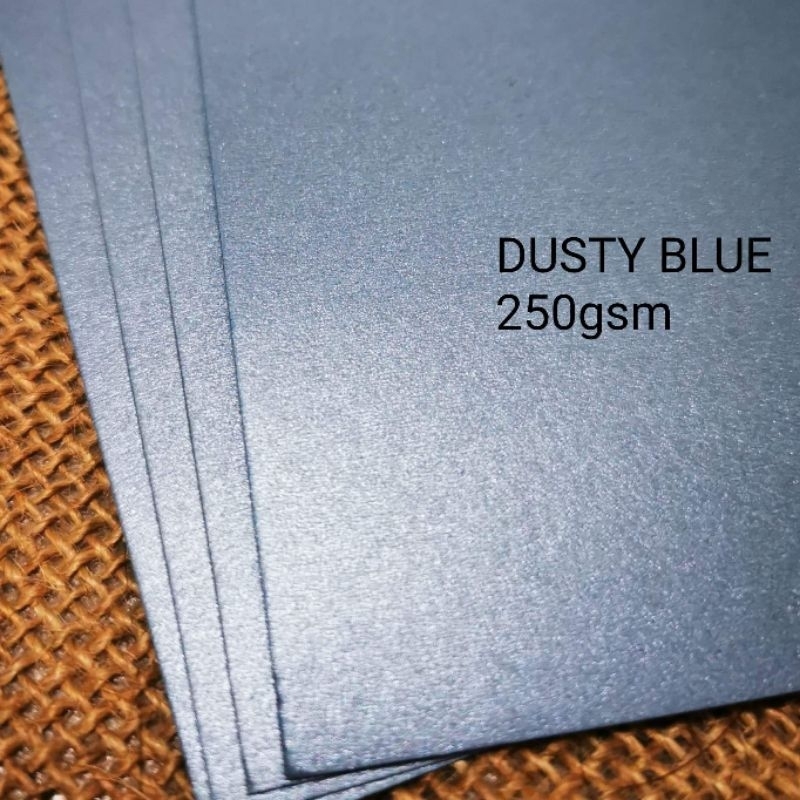 10 sheets Dusty Blue Specialty Board 250gsm Shimmery Card Stock for
